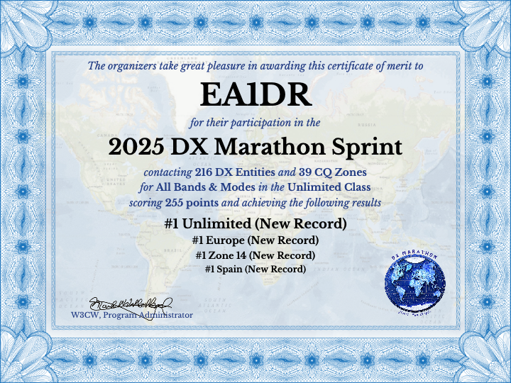 Example of Sprint Certificate